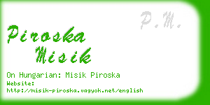 piroska misik business card